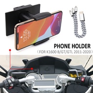 K 1600 B GT GTL Motorcycle GPS Phone Navigation Bracket USB Charger Holder Mount Stand For BMW K1600GTL K1600GT K1600B 2