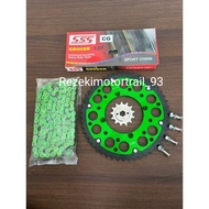 HIJAU Gear Set 520 ROZ Green KLX 150 D Tracker 150 KLX 140 PNP Gear Package 520 KLX 150 D Tracker 15