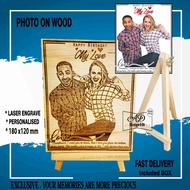 Engraved wooden picture frame BIG 18X12(custome made)