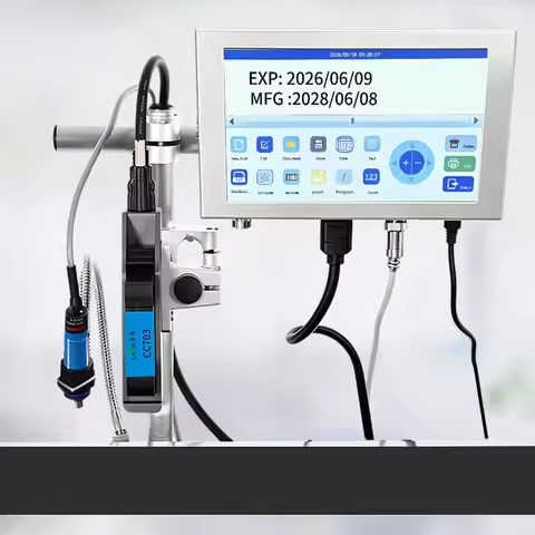 12.7mm Big Screen Industrial Label Printer Online Inkjet Printer For QR Codes Barcodes Lot Numbers D