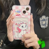 Cute Card holder Mary cat Soft HP Casing Samsung a55 a54 a24 a05 a05s a15 a25 s21 fe s23 fe a32 a34 