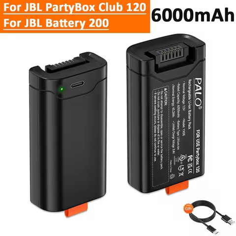 6000mAh Spare Battery For JBL PartyBox Club 120 Battery JBL Battery 200 Spare Battery with TYPE-C In