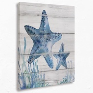 Beach Ocean Starfish Canvas Wall Art Prints Summer Starfish Vintage Paintings Prints11x14 Inches Art