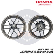 HONDA ADV 150 100% ORIGINAL FRONT REAR SPORT RIM DEPAN BELAKANG 250 x 14 350 x 13 44650-K0W-M10ZA 42