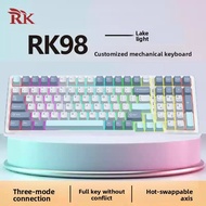 Wireless 2.4G/BT/Wired Three-Mode Mechanical Keyboard RK98 100-Key RGB Hot Swappable Computer Keyboa