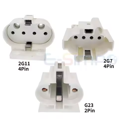 2pcs 2G11 2G7 G23 4 Pin 2Pin PLS Ultraviolet UV UVC LED CFL Fluorescent Halogen Tube Bulb Base Lamp 