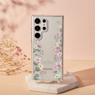 GreenGate聯名哥本哈根之春晶石透明防摔SAMSUNG繩掛手機殼