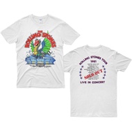 Top Quality Metal Band Shirt Custom Print Streetwear The Rolling Stones Tour 1981 Vintage Tshirt Des