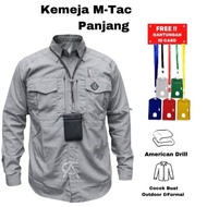 Terbatas Kemeja Tactical Original M-Tac Lengan Panjang Pria Tactical