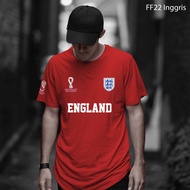 kaos bola inggris/england piala dunia 2022 baju katun timnas inggris big size jumbo