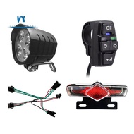 EBike Headlight Taillight DK336 Set ABS+Metal Modification Parts As Shown for 36V 48V 52V 60V