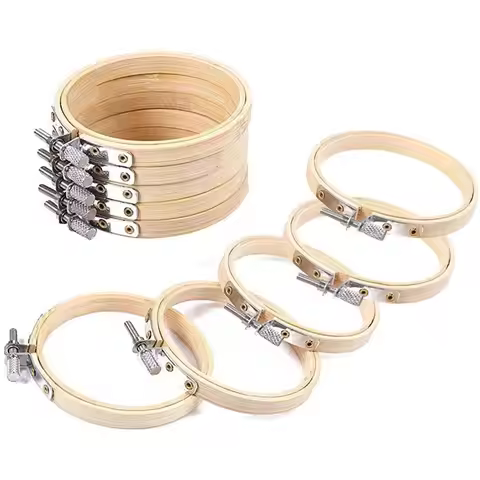 8/10/13/15/18/30cm Fashion Bamboo Diy Cross Stitch Frame Round Loop Embroidery Hoop Sewing Tools