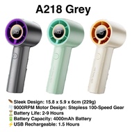 Model A218 100-Speed LED Display Quiet High Speed Mini Fan 4000mAh Portable Table Desktop Fan
