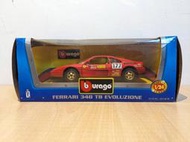 ~ 阿開王 ~ Bburago Ferrari 348 tb Evoluzione V8 1/24 法拉利 義大利製 紅