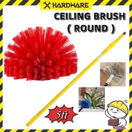 CEILING BRUSH (ROUND) EXTENSION POLE 5FT/Round Spider Web Brush Penyapu Sawang Bulat Siling Penyapu 