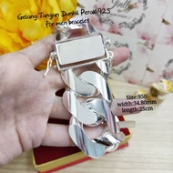 925 silver bangle for men*gelang tangan lelaki*bracelet silver/rantai tangan dunhil