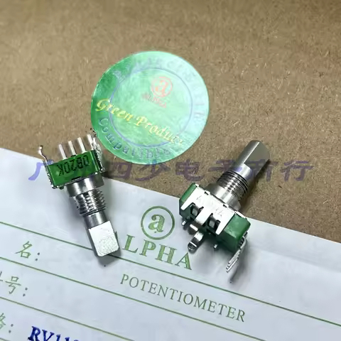 2pcs Taiwan ALPHA 112 Vertical Volume Effect Device Potentiometer 0B20K 4-pin 360 degree Handle Leng