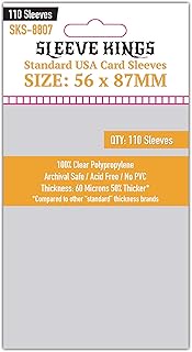 Sleeve Kings Standard USA Yellow Card Sleeves 56mm x 87mm (Pack of 110) 60 Micron