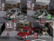 The Tuner 1:64合金模型！野馬 第1代 1969 7.0L V8 ，Mustang Boss 429 美式肌肉車。首批3色預售中，前蓋黑雙間版。前盖可開，含精細引擎細節，截單日期9月11星
