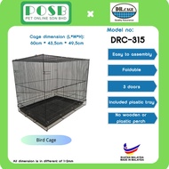 DR.CAGE DRC-315 ,3 Door Bird Cage / Sangkar Burung