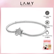 Vòng tay mềm bạc LAMY Asymmetric Star Clasp Snake Chain Bracelet 5019 - Hàng chính hãng