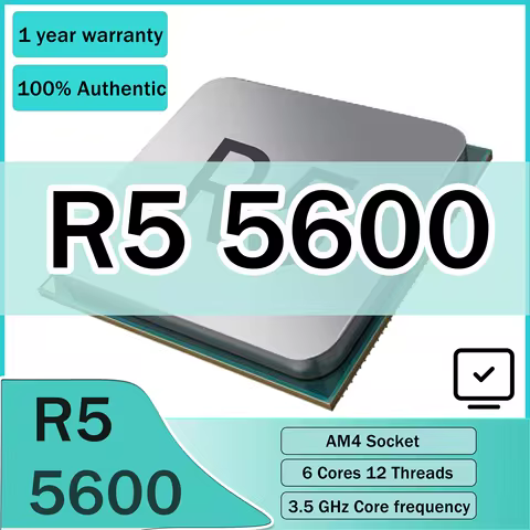 1PCS AMD R5 5600 CPU | 6 cores 12 threads 3.5GHz AM4 | Need independent graphics card | Normal funct