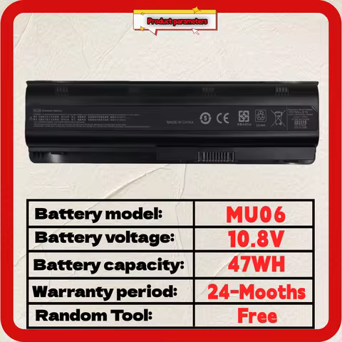 Wholesale And Retail❗❗❗ MU06 Battery for HP Envy 15-1100 Envy 17-1000 Pavilion G4 G6 G7 G42 CQ32 CQ4