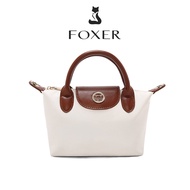 FOXER sling bag for women fabric top handle bag shoulder strap can be adjusted