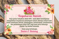 Kartu Tasyakuran Rumah - Kartu Tasyakuran Rumah Baru - Kartu Tasyakuran Pindahan Rumah - Syukuran Ru