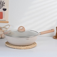 Household Medical Stone Non-Stick Pan Wok Wok Wok Non-Stick Pan Frying Bottom Deep Steak Wok High-V