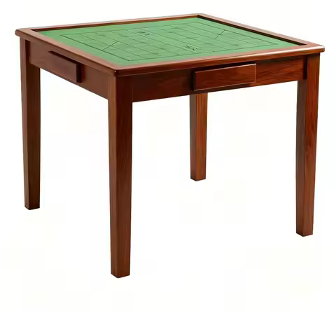 Modern Leisure Chess Mahjong Table for Elderly Center Home Furniture Wooden Square Table with Drawer