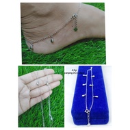 Nori chain anklet +7m.tears POLOS/ genuine silver anklet 925 gold plated
