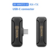 BOYA BY-WM3T2 Wireless Microphone 50m 2.4GHz Mini Condenser Audio Video Recording Mic for iphone And