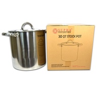 SUPRA STOCK POT 30QT 28.4 LITER JUMBO STAINLESS STOVE POT THICK ANTI-RUST ORIGINAL COOKING POT