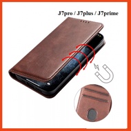 Samsung J7pro / J7plus / J7prime Good Leather Phone Case With Wallet And Phone Protection Card