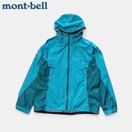 Second-Hand Montbell Jacket Blue And Green Gore-tex Fabric Top Model Rainproof Windproof Cold Foldab