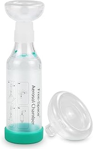 free-space Cat Dog Inhaler Spacer with Round Silicone Mask, Cat Aerosol Chamber with Breath Indicato