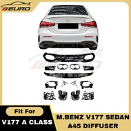 W177 V177 Mercedes Benz A180 A200 A250 AMG A45 A35 Rear Diffuser Gloss Black