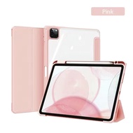 GOOJODOQ【New Product】iPad Case with Charging Pen Slot Clear Back Cover Lens Protector for iPad Air4 