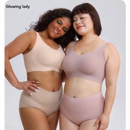Seamless Beautiful Back Minimizer Push up wireless Breathable Anti Sagging Full Cup plus size bra M 