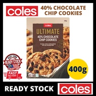 Coles Ultimate 40% Chocolate Chip Cookies 400g IMPORTED SNACKS