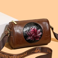 Female Bag 2025 Literary Chinese Style Fashion Bag Lotus Mother Bag Shoulder Bag All-Match Classy Me