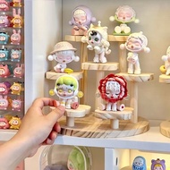 Wood Display Staircase Stand Acrylic Staircase Storage Rack Popmart Figurine Cosmetic Lego Organizer