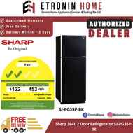 Sharp 364L 2 Door Refrigerator SJ-PG35P-BK