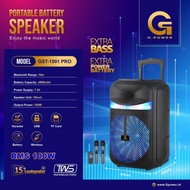 G-POWER PORTABLE BATTERY SPEAKER BLUETOOTH GST-1501 PRO 15INCH EXTRA