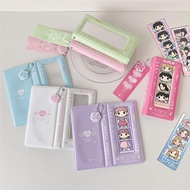 Cute Bow-knot Life Four-panel Pvc Card Holder Colorful Photo Campus Holder Card G2j1