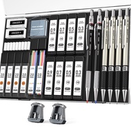 TEMU 4 Candies 27pcs Art Mechanical Pencil Set With Case, 4pcs Metal Drawing Pencil 0.3, 0.5, 0.7, 0