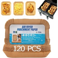 120 pcs Baking Paper for Hot Air Fryer Ninja Dual Zone Airfryer Baking Paper for Ninja, Air Fryer Ac