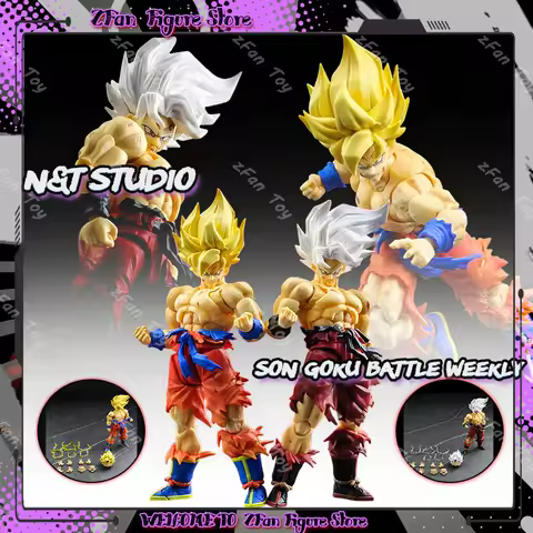 N&T Studio Dragon Ball Z Goku Action Anime Figures SHF 1/12 Scale Super Saiyan Son Goku 3.0 Battle D