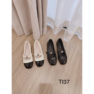 Glossy camellia flat shoes Tt37